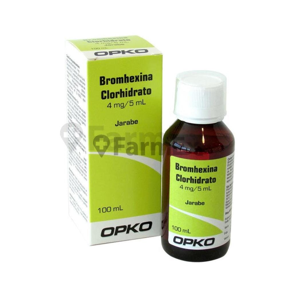 Bromhexina Jarabe 4 mg / 5 mL x 100 mL "Ley Cenabast" Farmex-VidaTres-Persistente